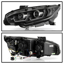 Load image into Gallery viewer, Honda Civic 16-20 LED Model High-Power LED Module Headlights - Black (PRO-YD-HC16LEDAP-SEQGR-BK)