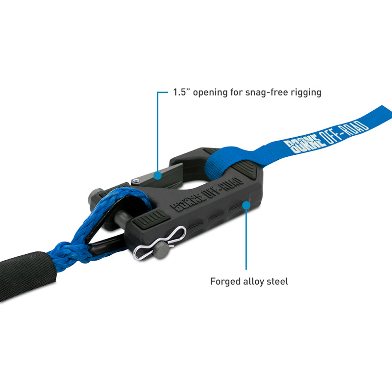 Borne Off-Road 12K Winch - Blue Synthetic Rope Borne Off-Road