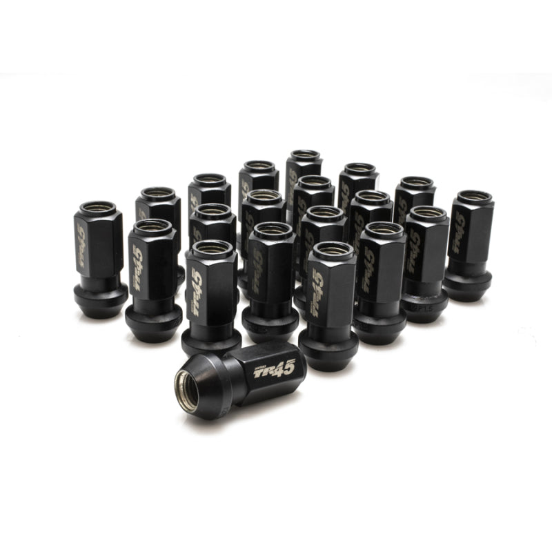 Wheel Mate Muteki Open End Lug Nuts - Black Chrome - 12x1.25 - 45mm