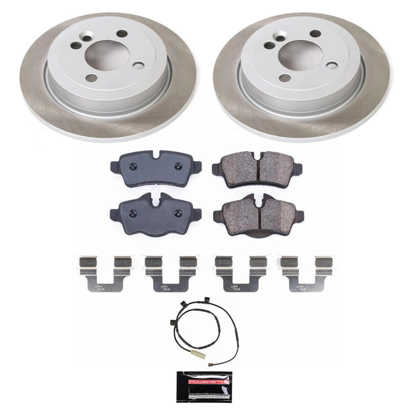 Power Stop 11-15 Mini Cooper Rear Semi-Coated Rotor Kit PowerStop