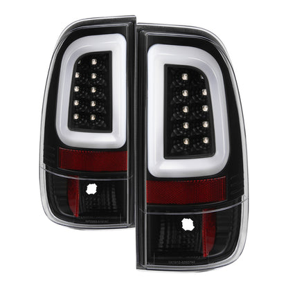 Spyder 08-16 Ford Super Duty F-250 V3 Light Bar LED Tail Lights - Black (ALT-YD-FS07V3-LBLED-BK) SPYDER