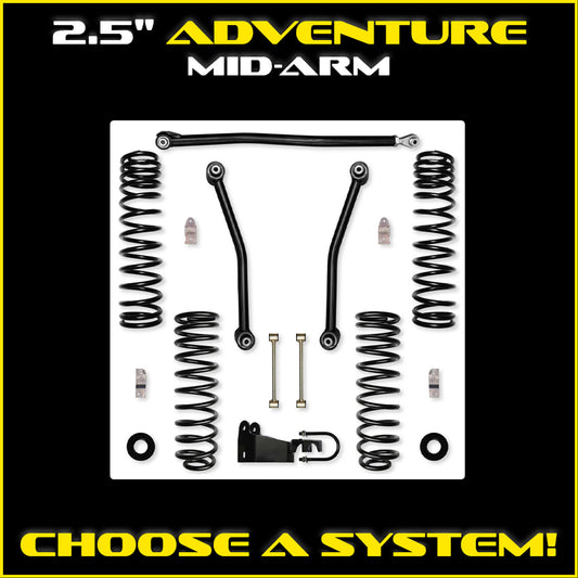 Rock Krawler 2018+ Jeep Wrangler JL2 2DR 2.5in Adventure System - Stage 1