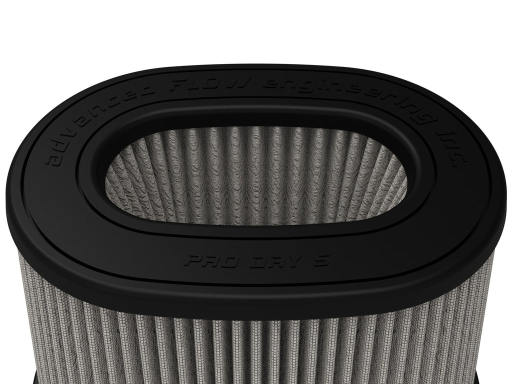 aFe Momentum Pro DRY S Univ Air Filter 6-3/4 x 4-3/4in F x 8-1/4 x 6-1/4in B x 7-1/4 x 5in T x 6in H