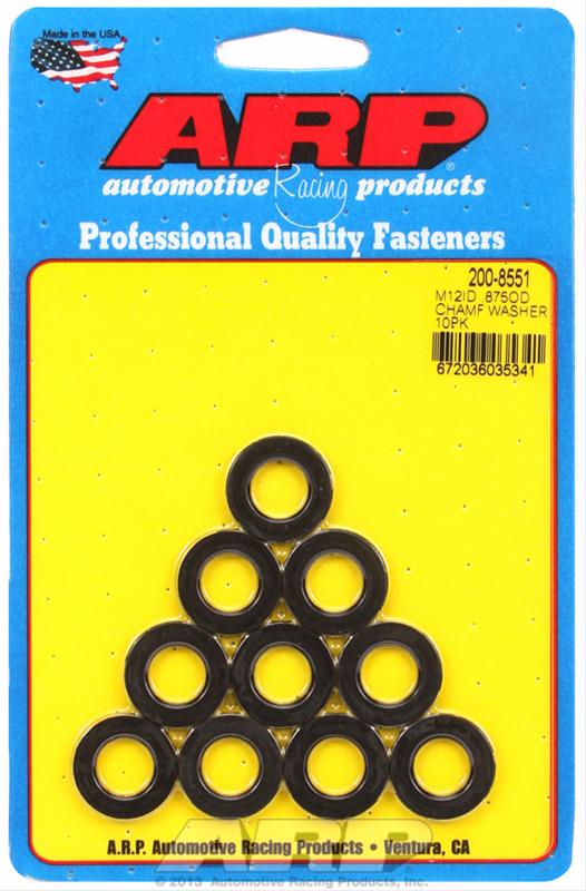 ARP M12 ID .875 OD Black Washers - Pack of 10