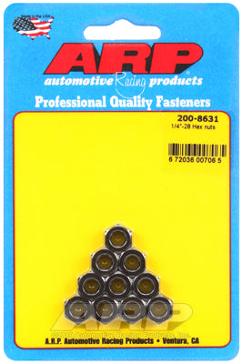 ARP 1/4-28 Hex Nut Kit (Pack of 10) ARP