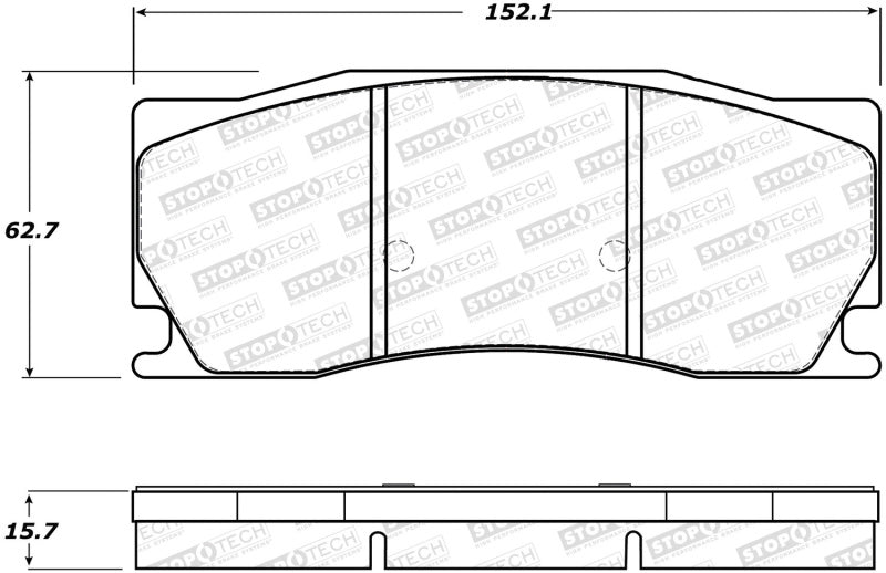 StopTech Premium Ceramic Rear Brake Pads - 308.13550 Stoptech