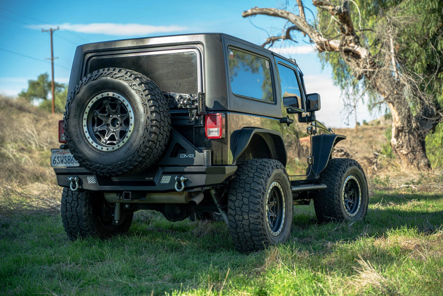 DV8 Offroad 07-18 Jeep Warngler JK Full-Width Rear Bumper RBJK-13