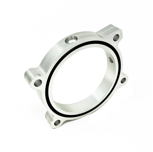 Torque Solution Throttle Body Spacer (Silver) for 2010-2014 Chevy Camaro 6.2L - TS-TBS-034