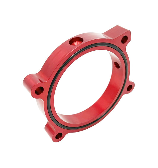 Torque Solution Throttle Body Spacer (Red) for 2010-2014 Chevy Camaro 6.2L - TS-TBS-034R