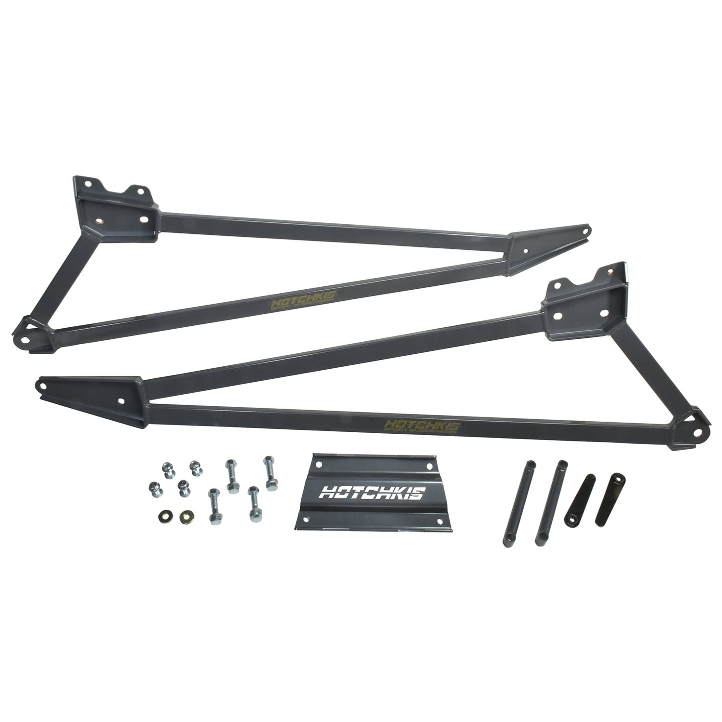 Hotchkis Chassis‑Max Under‑Body Brace – fits 2010–2015 Chevrolet Camaro; heavy-duty tubular steel brace that strengthens the undercarriage, improves torsional rigidity, includes mounting hardware, SKU 20104.