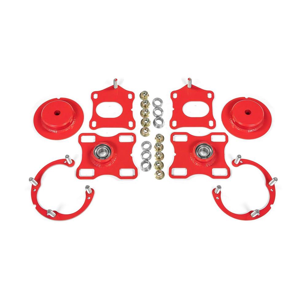 BMR 94-04 Ford Mustang Steel Caster Camber Plates - Red