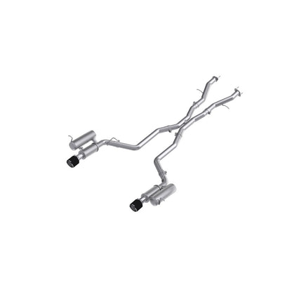 MBRP 3-Inch Cat-Back Exhaust | Street Profile | Dual Rear Exit | T304 Stainless Steel with Carbon Fiber Tips | Dodge Durango 5.7L V8 | S51073CF