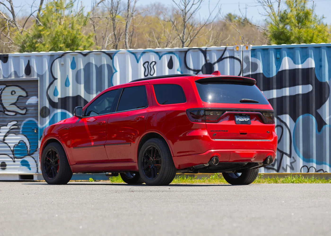MBRP 3-Inch Cat-Back Exhaust | Street Profile | Dual Rear Exit | T304 Stainless Steel with Carbon Fiber Tips | Dodge Durango 5.7L V8 | S51073CF