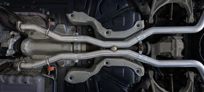 MBRP 3-Inch Cat-Back Exhaust | Street Profile | Dual Rear Exit | T304 Stainless Steel with Carbon Fiber Tips | Dodge Durango 5.7L V8 | S51073CF