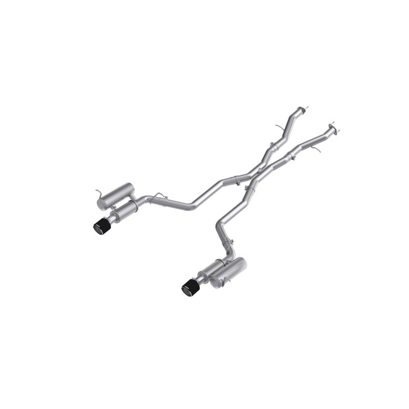 MBRP 3-Inch Cat-Back Exhaust | Street Profile | Dual Rear Exit | T304 Stainless Steel with Carbon Fiber Tips | Dodge Durango 5.7L V8 | S51073CF