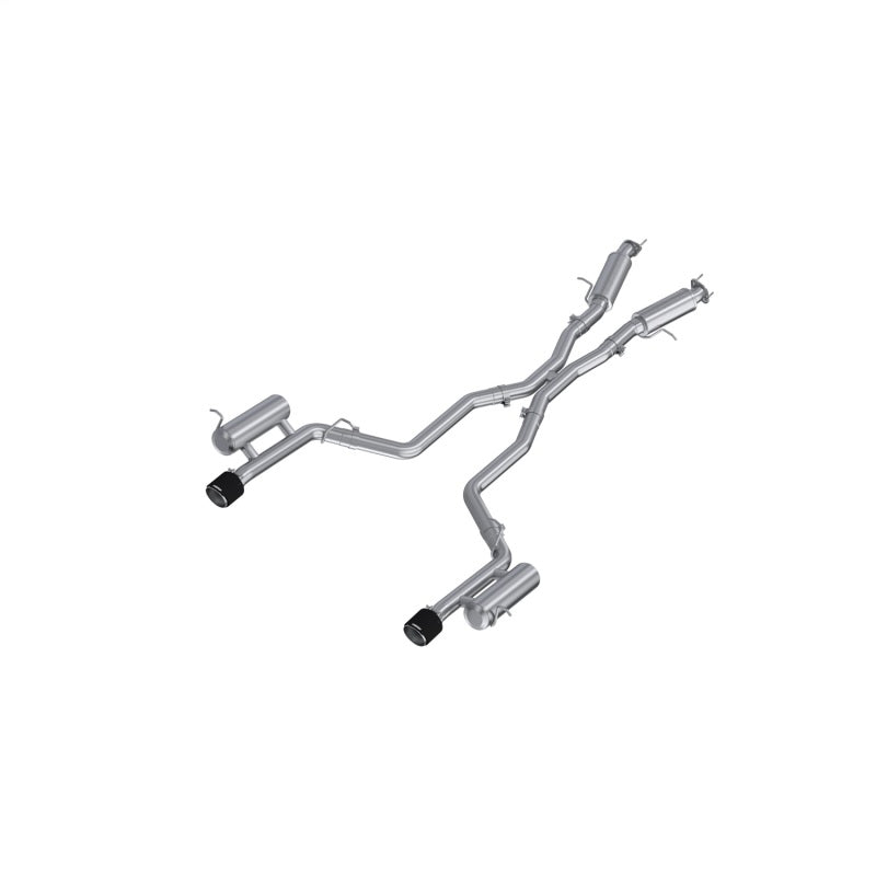 MBRP 3-Inch Cat-Back Exhaust | Street Profile | Dual Rear Exit | T304 Stainless Steel with Carbon Fiber Tips | Dodge Durango 3.6L V6 | S51093CF