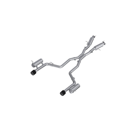MBRP 3-Inch Cat-Back Exhaust | Street Profile | Dual Rear Exit | T304 Stainless Steel with Carbon Fiber Tips | Dodge Durango 3.6L V6 | S51093CF