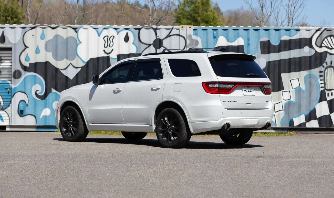 MBRP 3-Inch Cat-Back Exhaust | Street Profile | Dual Rear Exit | T304 Stainless Steel with Carbon Fiber Tips | Dodge Durango 3.6L V6 | S51093CF