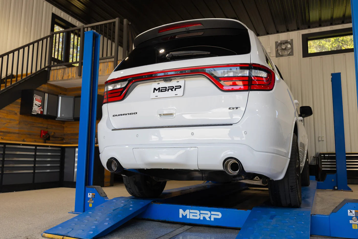 MBRP 3-Inch Cat-Back Exhaust | Street Profile | Dual Rear Exit | T304 Stainless Steel with Carbon Fiber Tips | Dodge Durango 3.6L V6 | S51093CF