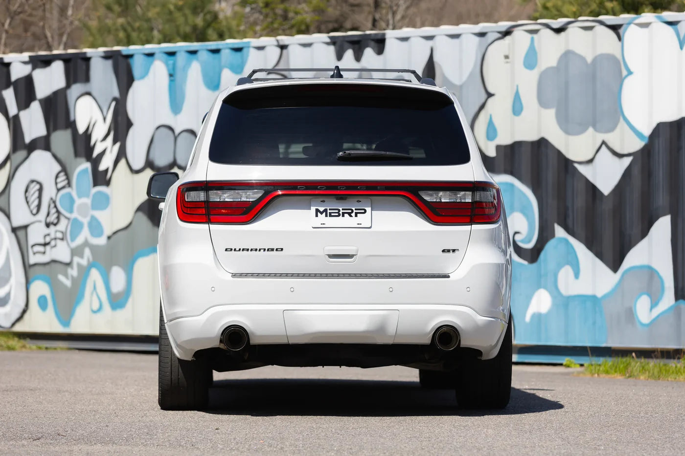 MBRP 3-Inch Cat-Back Exhaust | Street Profile | Dual Rear Exit | T304 Stainless Steel with Carbon Fiber Tips | Dodge Durango 3.6L V6 | S51093CF