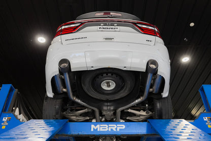 MBRP 3-Inch Cat-Back Exhaust | Street Profile | Dual Rear Exit | T304 Stainless Steel with Carbon Fiber Tips | Dodge Durango 3.6L V6 | S51093CF