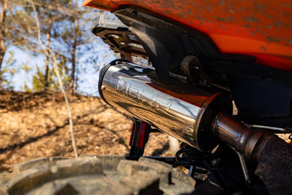 MBRP Slip-On Exhaust | Chambered Core | Moderate Sound | T304 Stainless Steel | Polaris Scrambler 850 | AT-9542PT