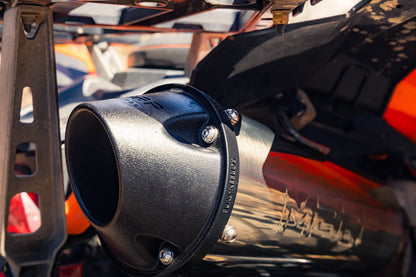 MBRP Slip-On Exhaust | Chambered Core | Moderate Sound | T304 Stainless Steel | Polaris Scrambler 850 | AT-9542PT