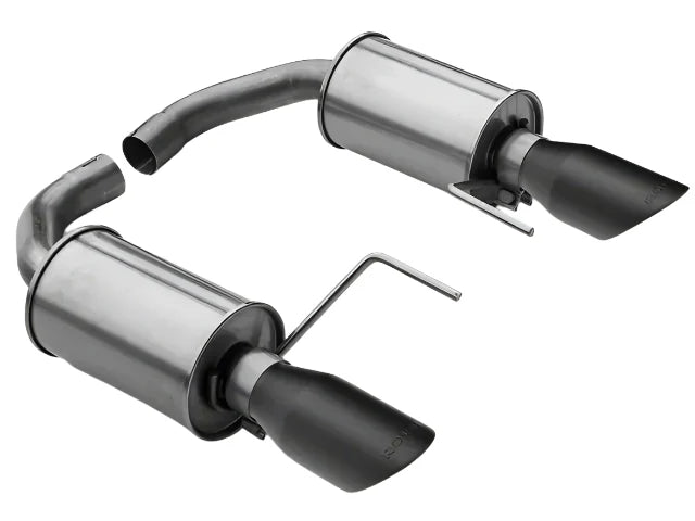 2015-2025 Roush Mustang V6 & Ecoboost Black-Tip Axle-Back Exhaust 421837-BLK
