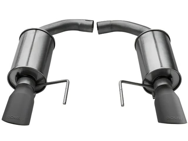 2015-2025 Roush Mustang V6 & Ecoboost Black-Tip Axle-Back Exhaust 421837-BLK