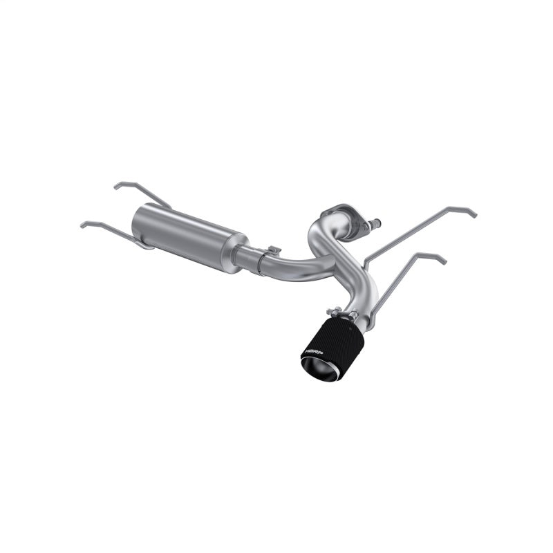 S44523CFMBRP 2.5-Inch Axle-Back Exhaust | Race Profile | Single Rear Exit | T304 Stainless Steel with Carbon Fiber Tip | Mazda MX-5 Miata 2.0L | S44523CF
