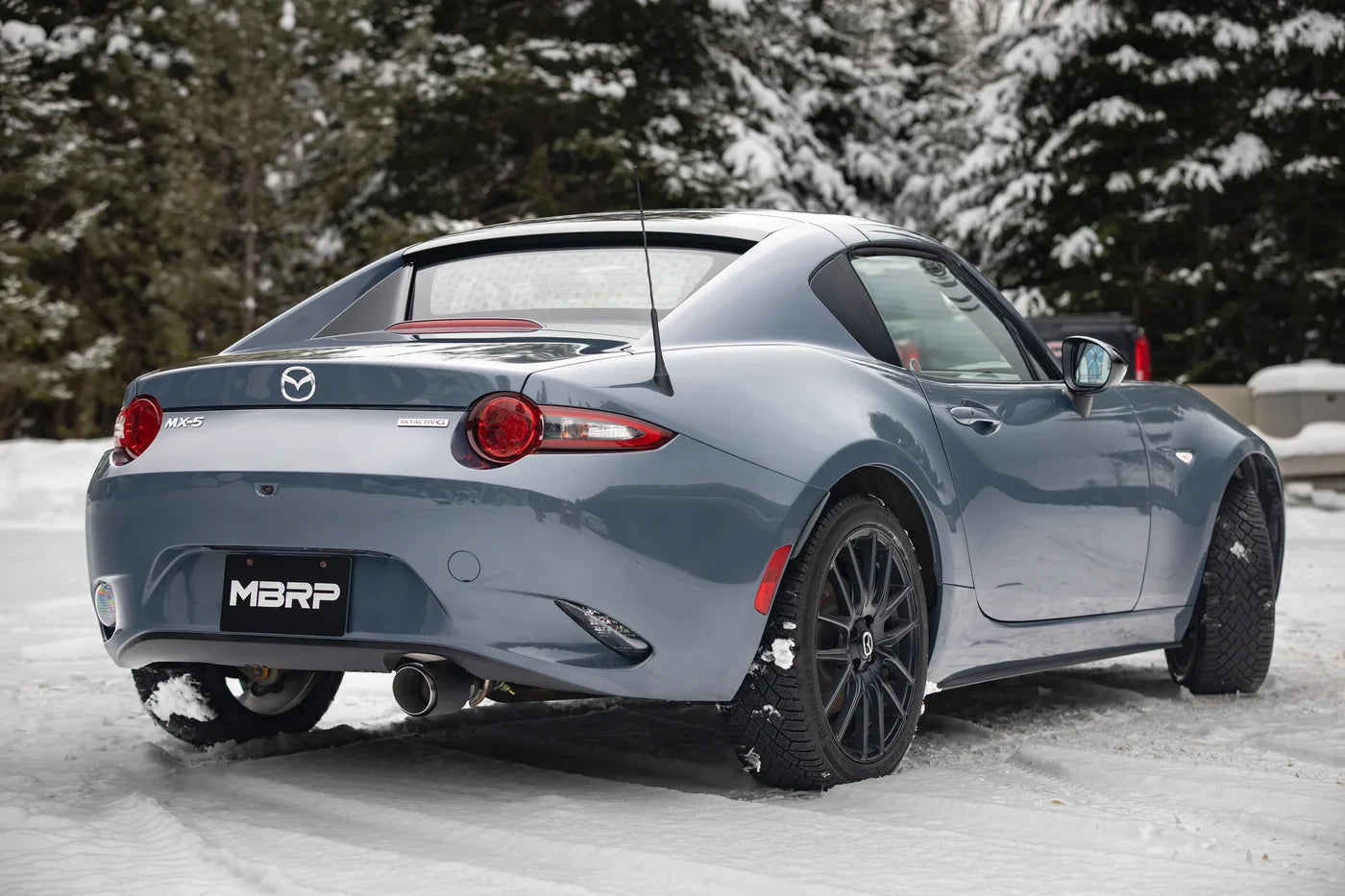 S44523CFMBRP 2.5-Inch Axle-Back Exhaust | Race Profile | Single Rear Exit | T304 Stainless Steel with Carbon Fiber Tip | Mazda MX-5 Miata 2.0L | S44523CF