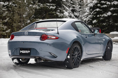 S44523CFMBRP 2.5-Inch Axle-Back Exhaust | Race Profile | Single Rear Exit | T304 Stainless Steel with Carbon Fiber Tip | Mazda MX-5 Miata 2.0L | S44523CF