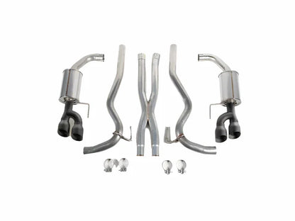 2018-2026 Roush Mustang GT Black-Tip Cat-Back Exhaust  rsh422093-BLK