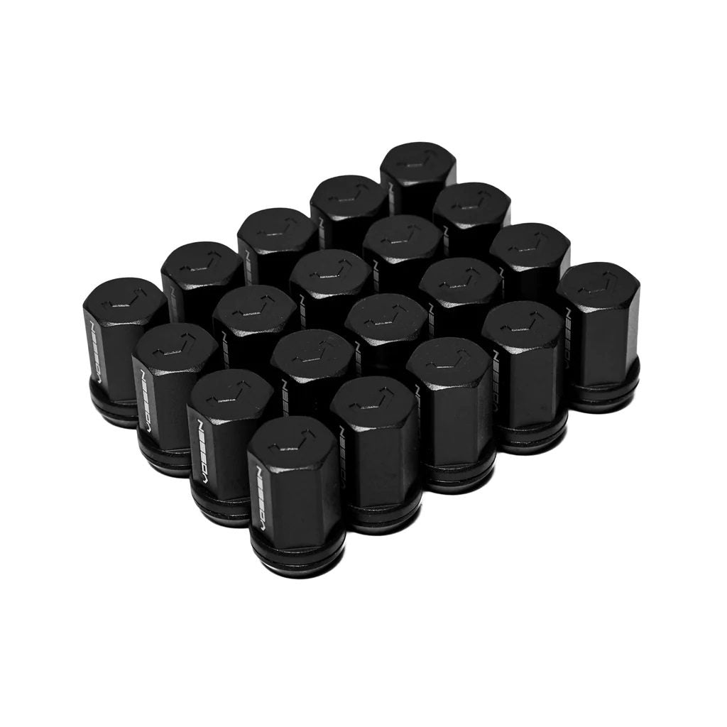 Vossen 35mm Lug Nut - 12x1.25 - 19mm Hex - Cone Seat - Black (Set of 20)- LUG-N1225-BC