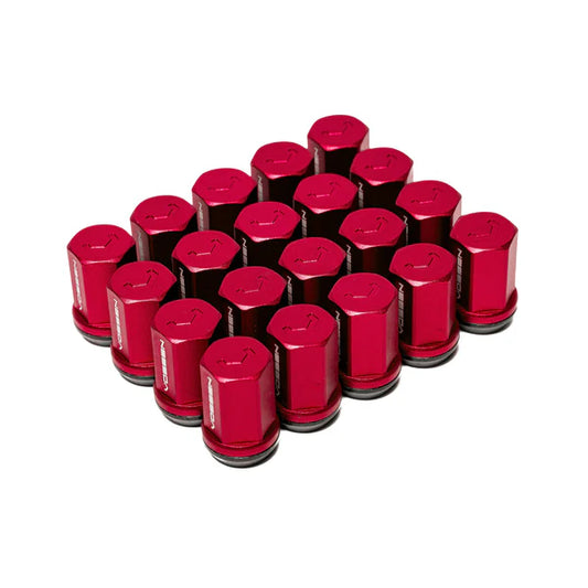 Vossen 35mm Lug Nut - 14x1.5 - 19mm Hex - Cone Seat - Red (Set of 20)- LUG-N1450-RD
