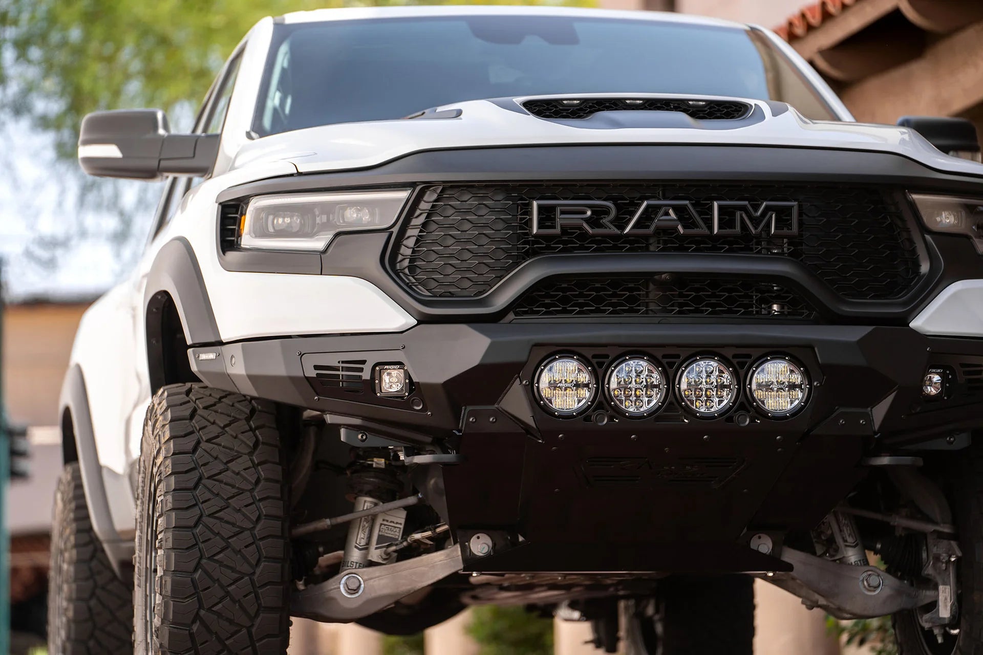 Addictive Desert Designs 2021-2023 Ram 1500 Trx Bomber Front Bumper (Rigid) - F620014110103 Addictive Desert Designs