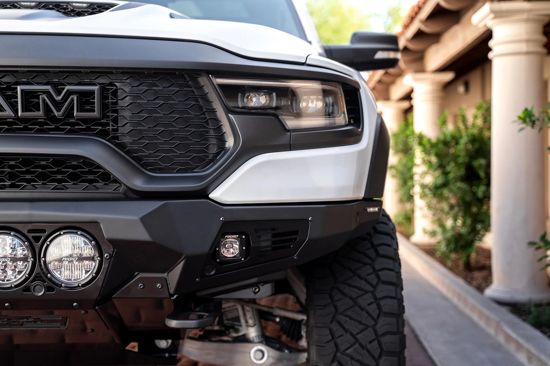 Addictive Desert Designs 2021-2023 Ram 1500 Trx Bomber Front Bumper (Rigid) - F620014110103 Addictive Desert Designs