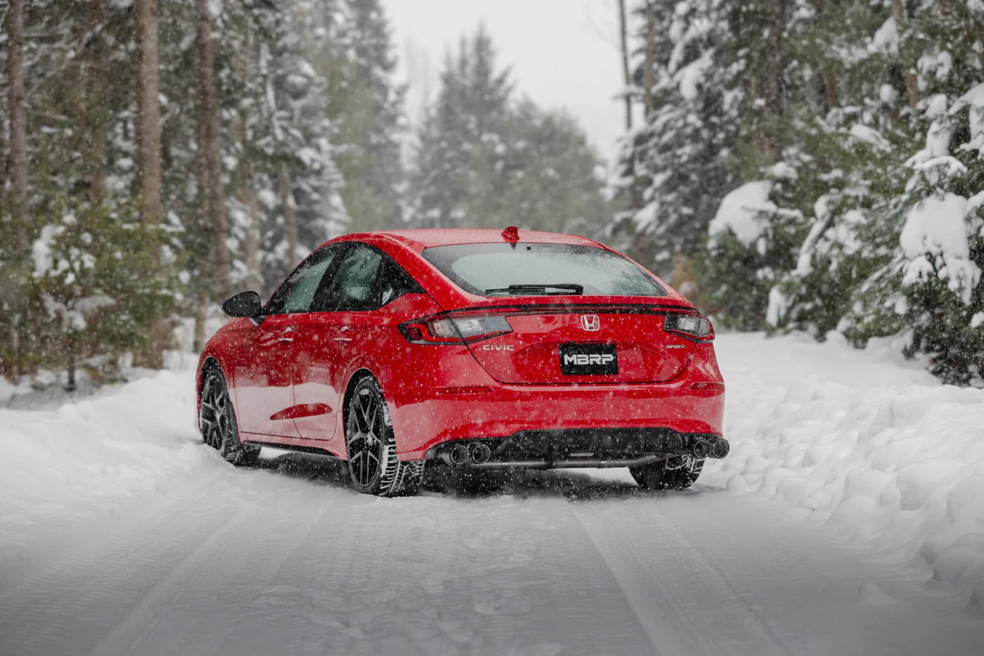 MBRP 3‑Inch Cat‑Back Exhaust | Street Profile | Dual Rear Exit | Aluminized Steel with Polished Tips | Honda Civic Sport Touring (1.5 L Turbo) | S4906AL