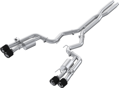 MBRP 3-Inch Cat-Back Exhaust | Active Profile | Quad Rear Exit | Carbon Fiber Tips | T304 Stainless Steel | S72843CF