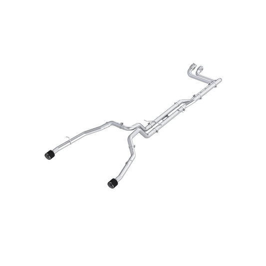 MBRP 3-Inch Cat-Back Exhaust | Race Profile | Dual Rear Exit | Carbon Fiber Tips | T304 Stainless Steel | S51573CF
