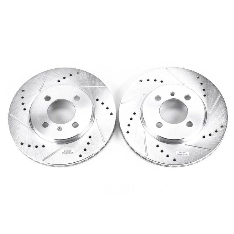 Power Stop 1991 BMW 318i Front Evolution Drilled & Slotted Rotors - Pair PowerStop