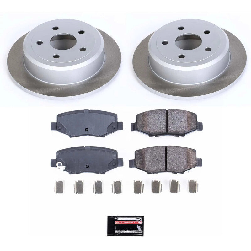 Power Stop 2018 Jeep Wrangler JK Rear Semi-Coated Rotor Kit PowerStop