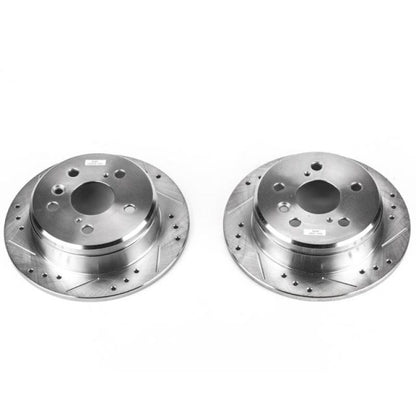 Power Stop 97-01 Lexus ES300 Rear Evolution Drilled & Slotted Rotors - Pair PowerStop