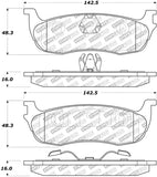 StopTech Street Disc Rear Brake Pads - 305.07110