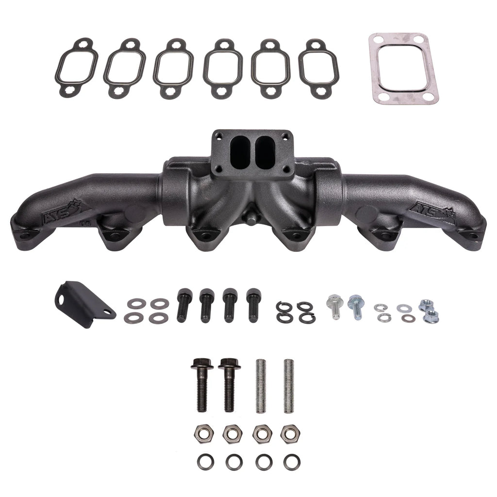 ATS Diesel 1994 - Early 98 Dodge 5.9L 12-Valve Cummins 3pc T3 PulseFlow Exhaust Manifold