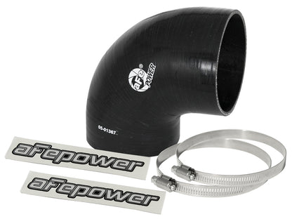 afe Magnum FORCE Intake Coupling Kit (4 IN ID to 3-4/5 IN ID x 90 Deg.) Elbow Coupler - Black