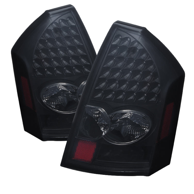 Xtune Chrysler 300C 05-07 LED Tail Lights Black Smoke ALT-JH-C305-LED-BSM SPYDER