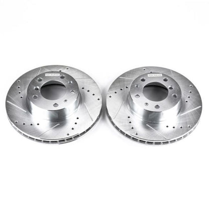 Power Stop 94-95 BMW 540i Front Evolution Drilled & Slotted Rotors - Pair PowerStop