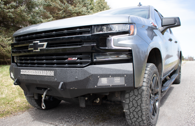 Fishbone Offroad 19-21 Chevrolet Silverado 1500 Rockfish Front Bumper - Black Texture Fishbone Offroad