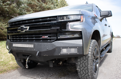 Fishbone Offroad 19-21 Chevrolet Silverado 1500 Rockfish Front Bumper - Black Texture Fishbone Offroad
